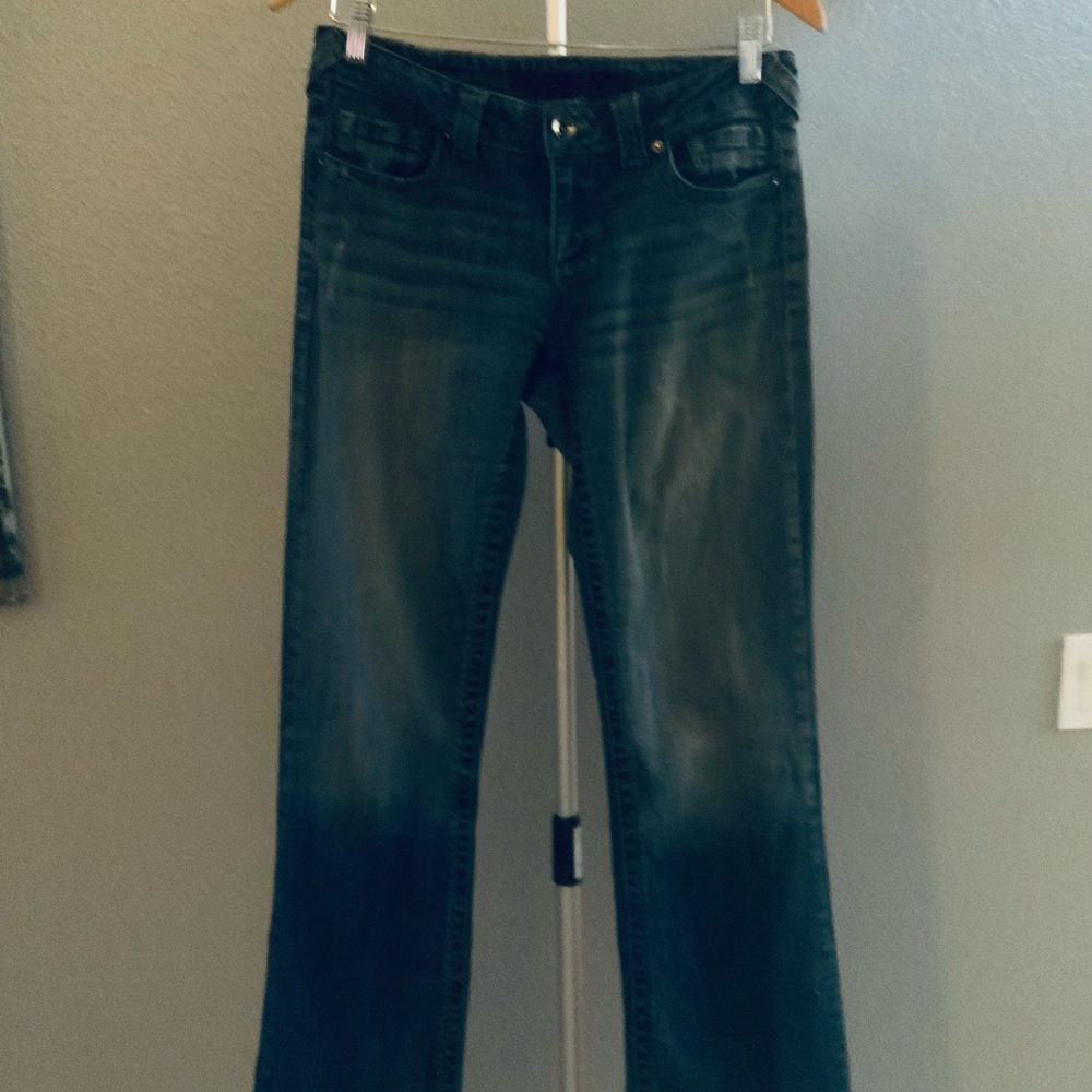 Denim jeans.